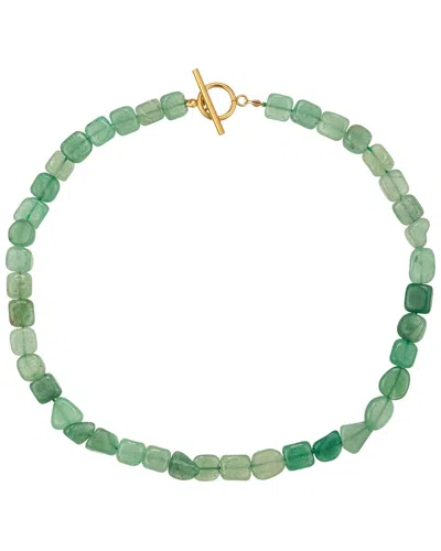 Eye Candy La Stella Agate Beaded Toggle Necklace In Multi