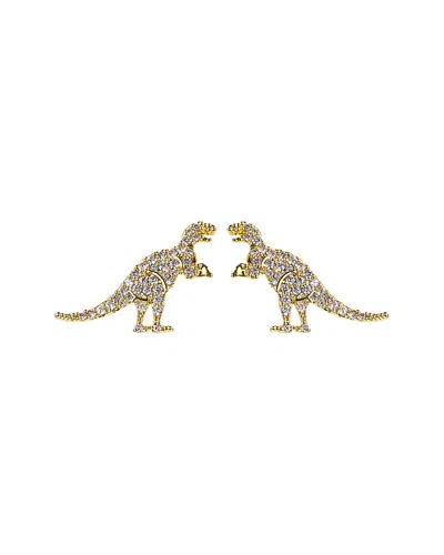 Eye Candy La T-rex Cz Crystal Earring In Gold