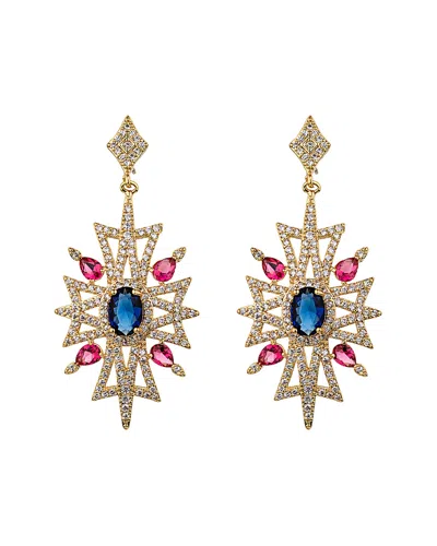 Eye Candy La Tandice 18k Gold Plate Cz Crystal Drop Earrings