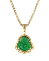 Eye Candy La The Bold Collection Titanium Agate Buddha Necklace