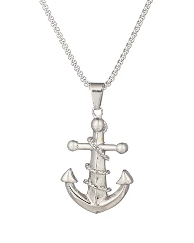 Eye Candy La The Bold Collection Titanium Anchor Away Pendant Necklace