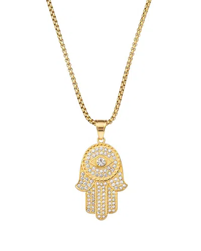 Eye Candy La The Bold Collection Titanium Cz Jasper Necklace
