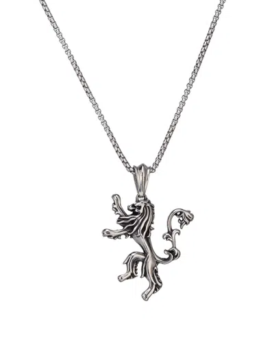 Eye Candy La The Bold Collection Titanium Lion Head Necklace