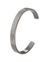Eye Candy La The Bold Collection Titanium Roman Numeral Cuff Bracelet