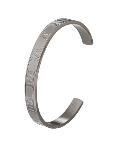Eye Candy La The Bold Collection Titanium Roman Numeral Cuff Bracelet