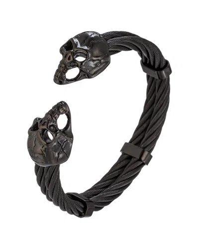 Eye Candy La The Bold Collection Titanium Skull Cuff Bracelet