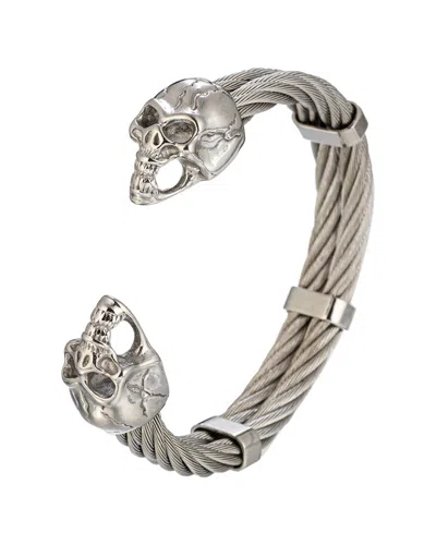 EYE CANDY LA EYE CANDY LA THE BOLD COLLECTION TITANIUM SKULL CUFF BRACELET