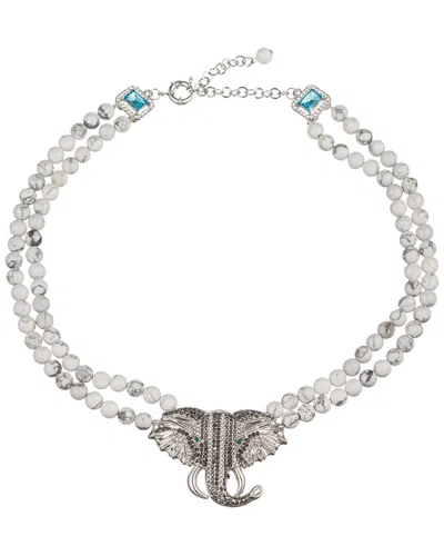 Eye Candy La The Luxe Collection Anya Elephant Necklace In White