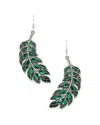Eye Candy La The Luxe Collection Crystal Leaf Earrings