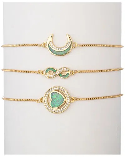 Eye Candy La The Luxe Collection Cz Adjustable Cuff Bracelet Set