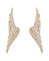 Eye Candy La The Luxe Collection Cz Angle Wing Dangle Earrings In Gold