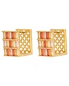Eye Candy La The Luxe Collection Cz Aurora Cube Earrings