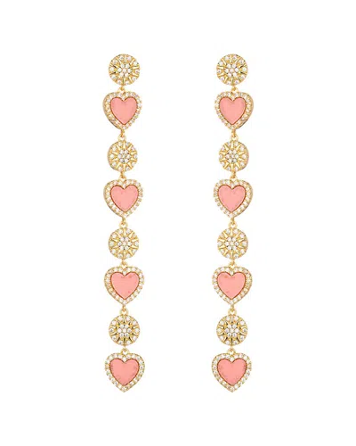 Eye Candy La The Luxe Collection Cz Drop Earrings In Brass