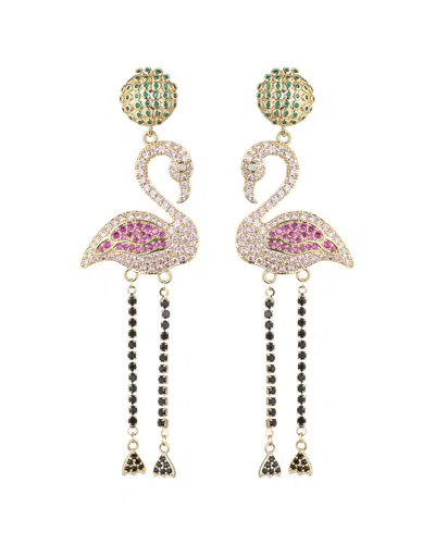 Eye Candy La The Luxe Collection Cz Drop Earrings In Brass