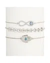 Eye Candy La The Luxe Collection Cz Hamsa & Infinity Bolo Cuff Bracelet