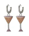 Eye Candy La The Luxe Collection Cz Martini Time Earrings