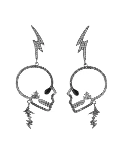 Eye Candy La The Luxe Collection Cz Skull Statement Earrings