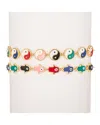 Eye Candy La The Luxe Collection Enamel Ying Yang To My Hamsa Set Cuff Bracelet