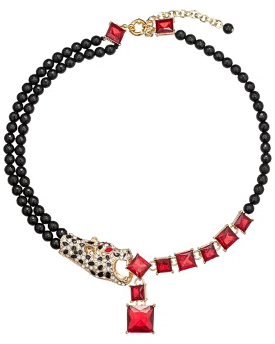 Eye Candy La The Luxe Collection Leopard Brooch Statement Necklace