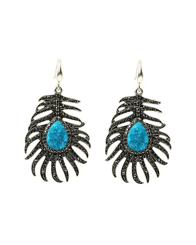 Eye Candy La The Luxe Collection Peacock Natural Drusy Earrings
