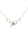Eye Candy La The Luxe Collection Pearl Cz Eye Star Pendant Necklace