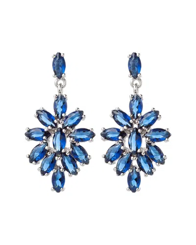 Eye Candy La The Luxe Collection Rhodium Plated Cz Drop Earrings