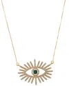 Eye Candy La The Luxe Collection Silver Cz Isla Eye Necklace