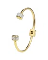 Eye Candy La Women's Luxe Maya Goldtone Titanium & Crystal Cuff Bracelet