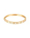 Eye Candy La The Luxe Collection Titanium Cz Shab Cuff Bracelet