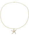Eye Candy La The Luxe Collection Titanium Cz Starfish Pendant Necklace