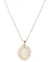 Eye Candy La The Luxe Collection Titanium Cz Virgin Mary Pendant Necklace