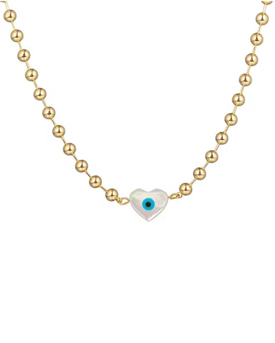 Eye Candy La The Luxe Collection Titanium Eye Heart Pendant Necklace In Gold