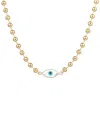 Eye Candy La The Luxe Collection Titanium Shell Eye Pendant Necklace