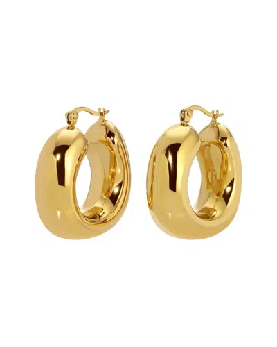 Eye Candy La Titanium Cz Anahita Loop Earrings In Gold