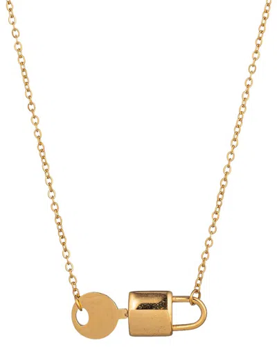 Eye Candy La Titanium Key Lock Necklace