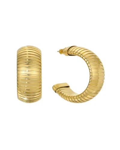 Eye Candy La Titanium Vivana Loop Earrings In Gold