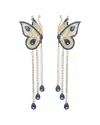 Eye Candy La Vanessa Cz Butterfly Earrings