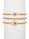 Eye Candy La Women's 3-piece 18k Goldplated & Cubic Zirconia Bracelet Set
