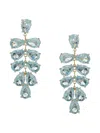 Eye Candy La Women's Ambre Goldtone & Cubic Zirconia Dangle Earrings In Brass