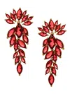 Eye Candy La Women's Diana Cubic Zirconia Drop Earrings In Red