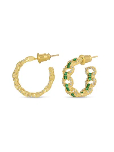 Eye Candy La Women's Elizabeth 18k Goldplated & Cubic Zirconia Earrings In Brass