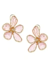 Eye Candy La Women's Georgia 18k Goldplated & Cubic Zirconia Flower Earrings In Gold