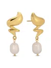 Eye Candy La Ariana Drop Earrings In Yellow Gold