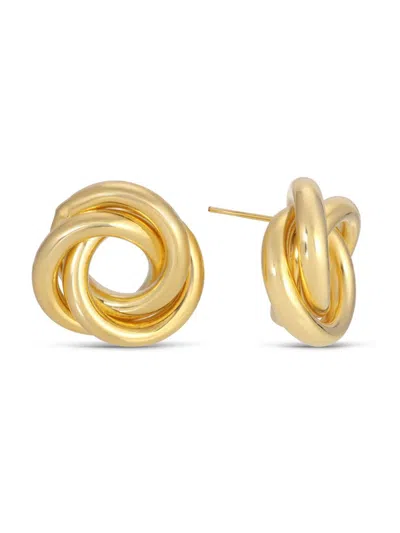 Eye Candy La Women's Golden Faith Goldtone Stud Earrings