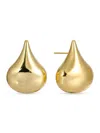 Eye Candy La Women's Golden Olivia Goldtone Teardrop Oversized Stud Earrings