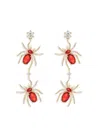Eye Candy La Women's Luxe 14k Goldplated & Cubic Zirconia Spider Drop Earrings In Brass