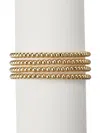 Eye Candy La Women's Luxe 18k Goldplated Adjustable Beaded Bracelet In Brown