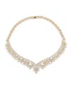 Eye Candy La Cz Queen Statement Necklace In Brass