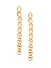 Eye Candy La Women's Luxe 24k Goldplated Mariner Chain Drop Earrings