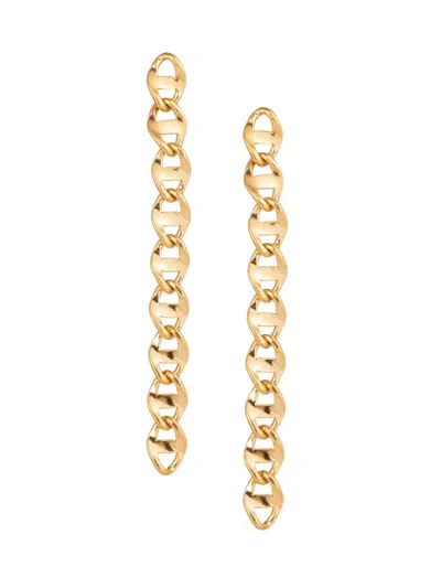 Eye Candy La Women's Luxe 24k Goldplated Mariner Chain Drop Earrings